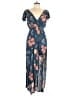 Torrid 100% Rayon Floral Blue Jumpsuit Size Lg Plus (0) - photo 1
