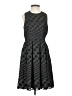 Hunter Dixon 100% Polyester Polka Dots Gray Cocktail Dress Size 0 - photo 1