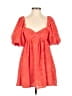 Future Collective 100% Polyester Hearts Orange Cocktail Dress Size XXS - photo 1