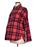 Old Navy Plaid Red Long Sleeve Button-Down Shirt Size Med Maternity - photo 1