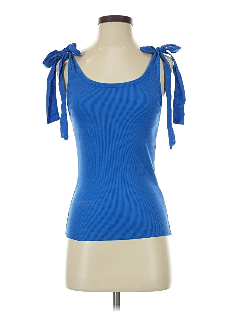 Pre-owned Nation Ltd Sleeveless Top Blue Sweetheart Neckline Tops