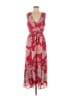 Sandra Darren 100% Polyester Floral Red Casual Dress Size 8 - photo 1