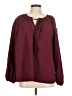Andree by UNIT Burgundy Long Sleeve Blouse Size M - photo 1