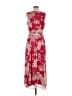 Sandra Darren 100% Polyester Floral Red Casual Dress Size 8 - photo 2