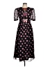 Saloni 100% Silk Polka Dots Black Casual Dress Size 6 - photo 1