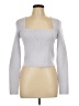 Open Edit Silver Long Sleeve Top Size L - photo 1