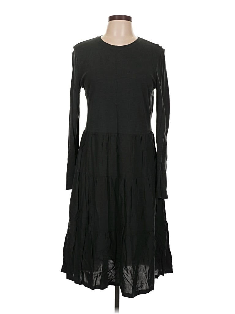 Pre-owned Zara Casual Dress In Black