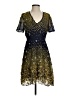 Foxiedox 100% Polyester Stars Gold Cocktail Dress Size S - photo 1