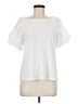 CeCe White Short Sleeve Blouse Size M - photo 1