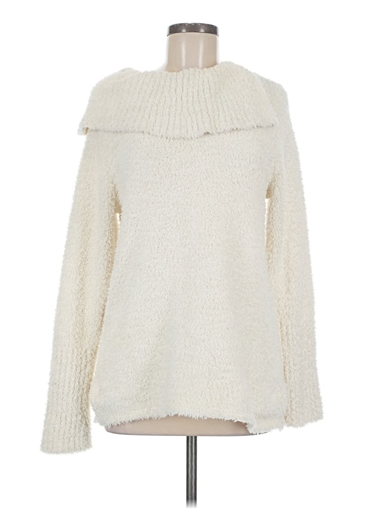 Pre-owned Purejill Turtleneck Sweater In Ivory