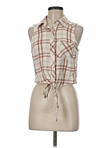 Ultra Flirt Sleeveless Button-Down Shirt (view 1)