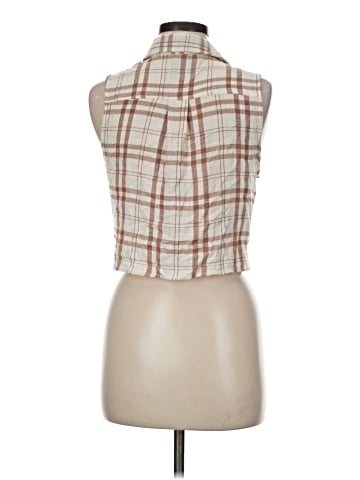 Ultra Flirt Sleeveless Button-Down Shirt (view 2)