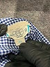 Egg New York 100% Polyester Checkered-gingham Blue Long Sleeve Button-Down Shirt Size 5 - photo 3