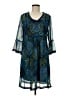 New Directions 100% Polyester Paisley Blue Casual Dress Size M - photo 1