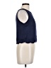 Monteau 100% Polyester Blue Sleeveless Top Size L - photo 4