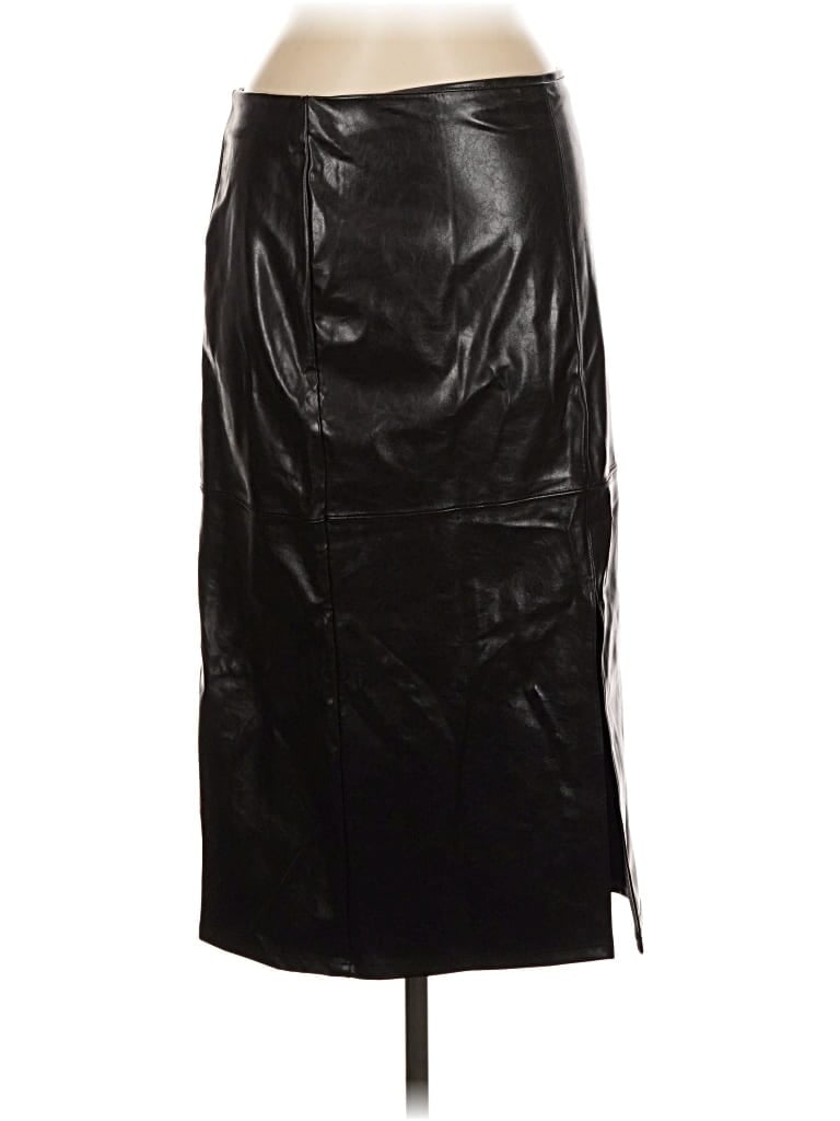Pre-owned A New Day Faux Leather Skirt In Black