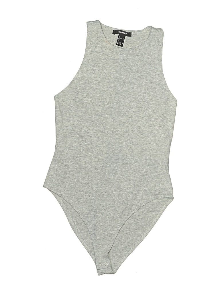 Pre-owned Forever 21 Bodysuit In Gray