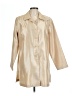 Susan Graver 100% Polyester Metallic Tan 3/4 Sleeve Blouse Size L - photo 1