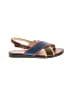 J.Crew Color Block Brown Blue Sandals Size 9 - photo 1