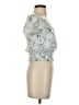 Monteau Blue Short Sleeve Blouse Size S - photo 4