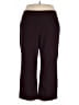 Catherines Solid Burgundy Casual Pants Size 2XWP - photo 1