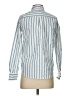 Ann Taylor 100% Cotton Stripes Blue Long Sleeve Button-Down Shirt Size XS - photo 2