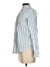Ann Taylor 100% Cotton Stripes Blue Long Sleeve Button-Down Shirt Size XS - photo 5