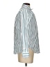 Ann Taylor 100% Cotton Stripes Blue Long Sleeve Button-Down Shirt Size XS - photo 4