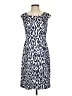 New Directions Print Blue Casual Dress Size 6 (petite) - photo 1