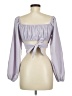 Shein 100% Polyester Purple Long Sleeve Blouse Size 6 - photo 2