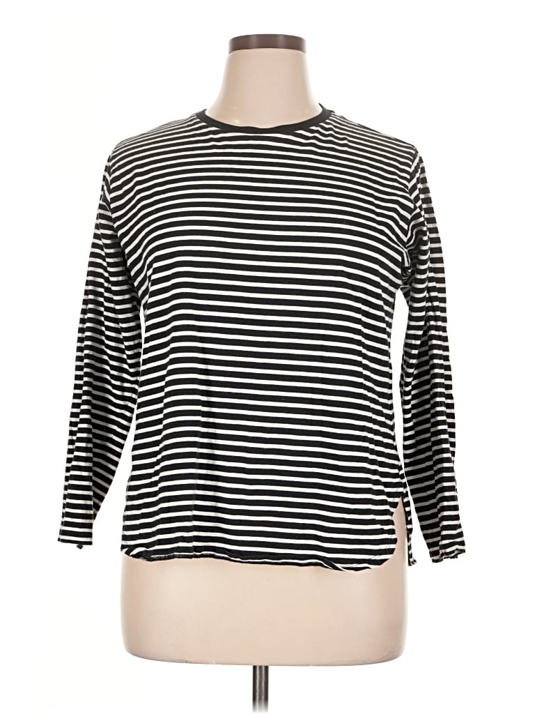 Pre-owned Uniqlo 3/4 Sleeve T-shirt In Black