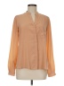 Cynthia Rowley 100% Polyester Color Block Orange Tan Long Sleeve Blouse Size M - photo 1