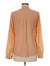 Cynthia Rowley 100% Polyester Color Block Orange Tan Long Sleeve Blouse Size M - photo 2