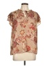J by Joie Paisley Tan Short Sleeve Blouse Size L - photo 1