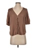 Evereve 100% Polyester Brown Short Sleeve Blouse Size XS - photo 1