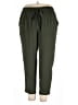 SOHO Apparel Ltd 100% Polyester Solid Green Casual Pants Size 2X - photo 1