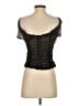 Self-Portrait Black Short Sleeve Top Size 6 - photo 2
