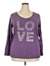 Just My Size Purple Long Sleeve Top Size 2X Plus - photo 1