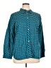 Talbots Checkered-gingham Teal Long Sleeve Button-Down Shirt Size XL - photo 1