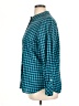 Talbots Checkered-gingham Teal Long Sleeve Button-Down Shirt Size XL - photo 5