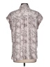 Ann Taylor LOFT 100% Polyester Animal Print Pink Gray Short Sleeve Blouse Size L - photo 2