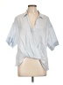 Theory Blue Short Sleeve Blouse Size L - photo 1