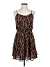Audrey 3+1 100% Polyester Animal Print Brown Casual Dress Size S - photo 1