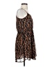 Audrey 3+1 100% Polyester Animal Print Brown Casual Dress Size S - photo 4