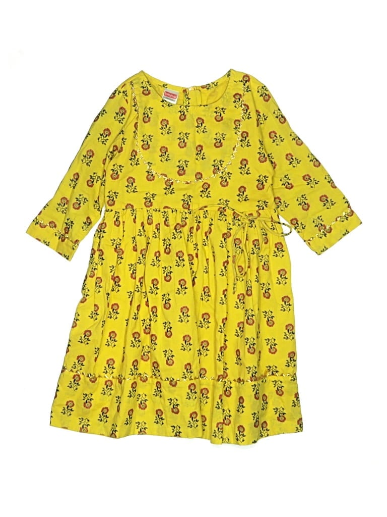 Pre-owned Assorted Brands Kids' Dress In Yellow