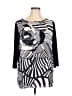 Susan Graver 100% Polyester Black 3/4 Sleeve Top Size XL - photo 1