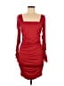 Unbranded Solid Red Cocktail Dress Size M - photo 1