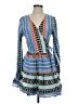 Devotion Print Blue Casual Dress Size S - photo 1
