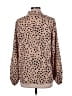 Unbranded 100% Polyester Animal Print Tan Long Sleeve Blouse Size L - photo 2