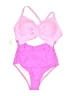 EOMENIE Color Block Pink One Piece Swimsuit Size Lg Plus - photo 1